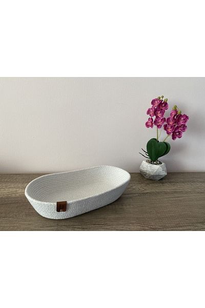 Sevdam Sepet Decorative White Small Box - Storage Box