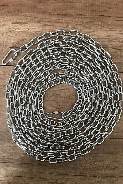 PADRİ سلسلة ربط الكلاب مقاس 3 متر + 2 حلقة تسلق لولبية (80 كجم)