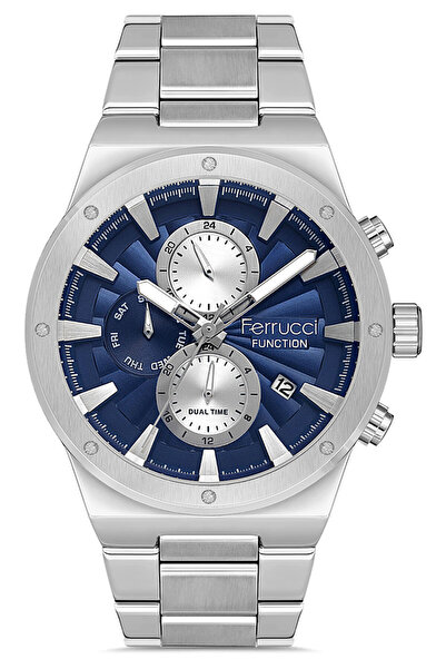 Ferrucci Erkek Çelik Kordon Spor Kol Saati Çelik Kasa İç Fonksiyonlar Aktif Su Geçirmez Premium Özel Tasarım