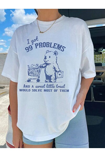 Jose Clothing Tricou oversize imprimat din bumbac organic