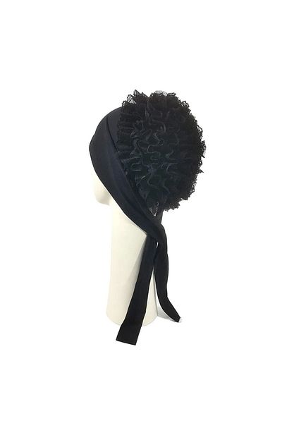 queenly Frilly Bun Bonnet