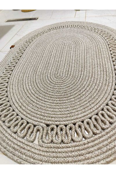 ModaCardin Jute Patterned Gift Hooded Bath and Balcony Mat