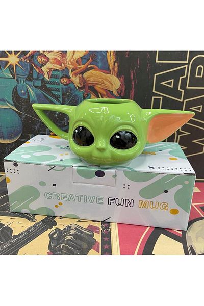 Canderel 3D Baby Yoda Patterned 300ml Cute Ceramic Cup