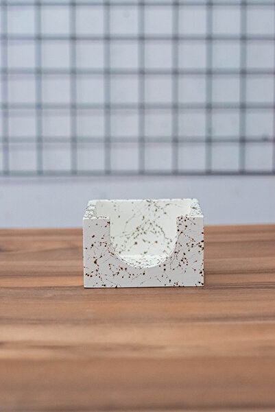 PAYATASARIM Concrete Office set - with keeper, Flower Pot Block Note, Card Visit Holder, Cup Holder and Cactus