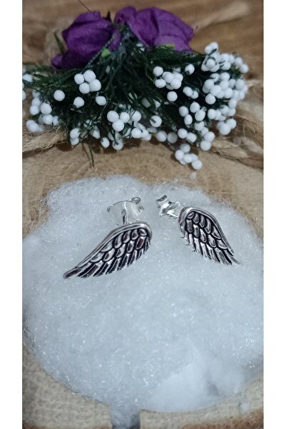 MB-MODA BİZİMLE Kadın Gümüş Küpe Melek Kanadı