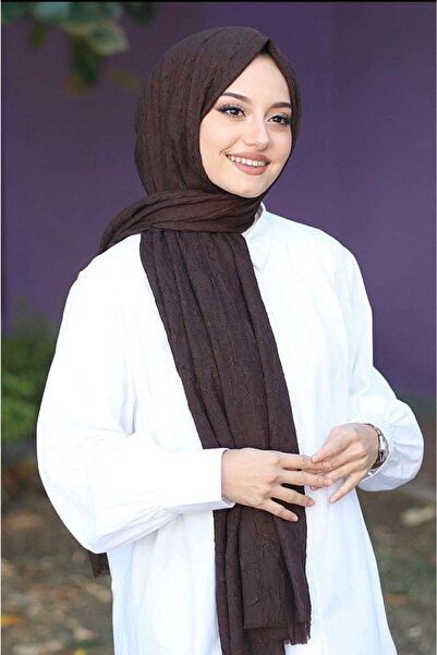 Mides scarf Μοντέλο σάλι Bamboo Kraş - Bitter Brown