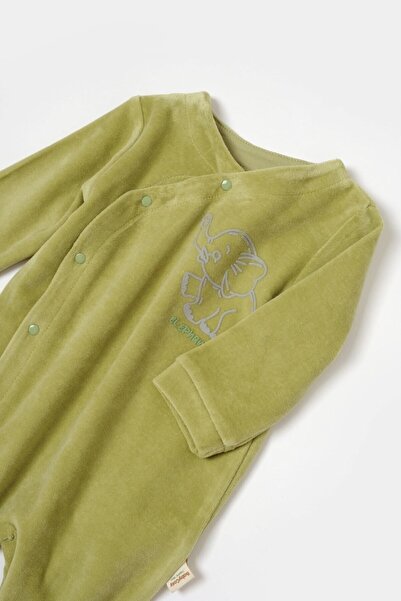 BabyCosy Organic Velvet Booties Jumpsuit csyk6038