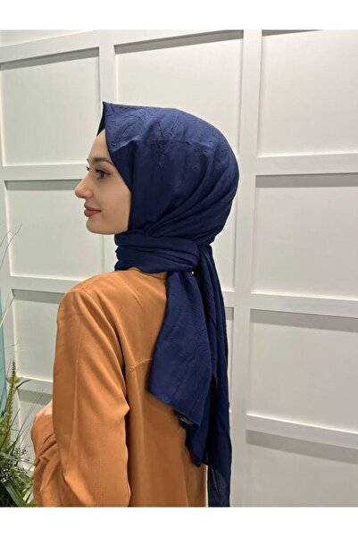 şehri şal Şehr-i Şal Bambu Kraş (CRUSH) Şal 00715 Lacivert