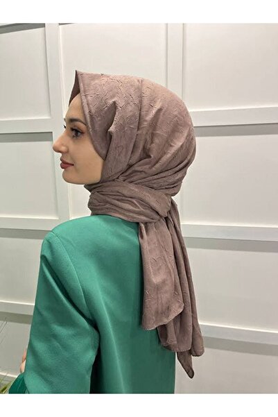 şehri şal Şehr-i Şal Bambu Kraş (CRUSH) Şal 00715 Açık Kahve