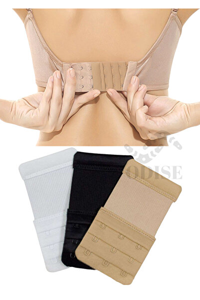 ODISE 3 Adet Lastikli 3x3 Kancalı Sütyen Uzatma Eki (AGRAF)