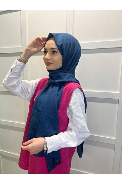 şehri şal Şal Şehir-i Bamboo Kraş (CRUSH) Şal 00715 Petrol Blue