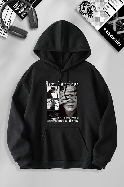 macklin Hanorac cu glugă unisex Jeon Jungkook BTS - Design special, imprimat