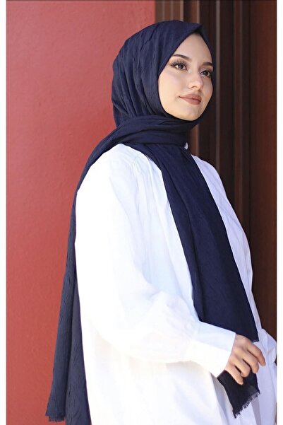 Mides scarf Bamboo Shawl Model - σκούρο μπλε