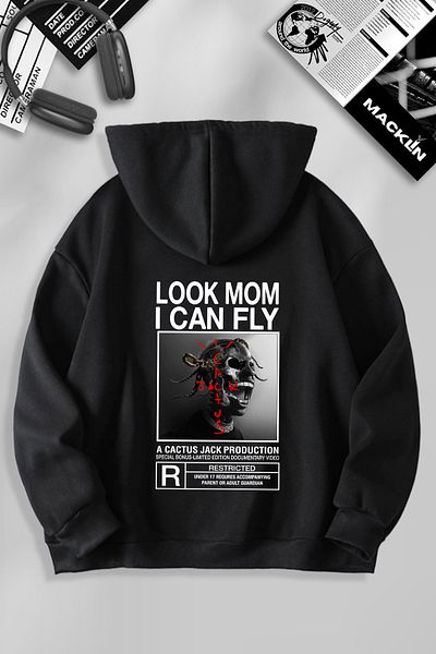 macklin Unisex Cactus Jack Dark Hooded Sweatshirt - Custom Design Printed