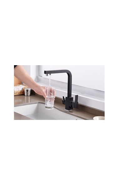 OEM Kitchen Sink Faucet with Dual Flow Water Purification Outlet New Design Black Imported