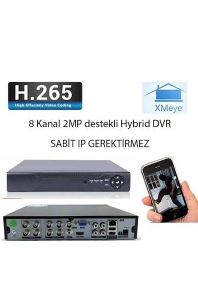 NO NAME 8 Kanal Hybrid Dvr Kayıt Cihazı Xmeye H265+