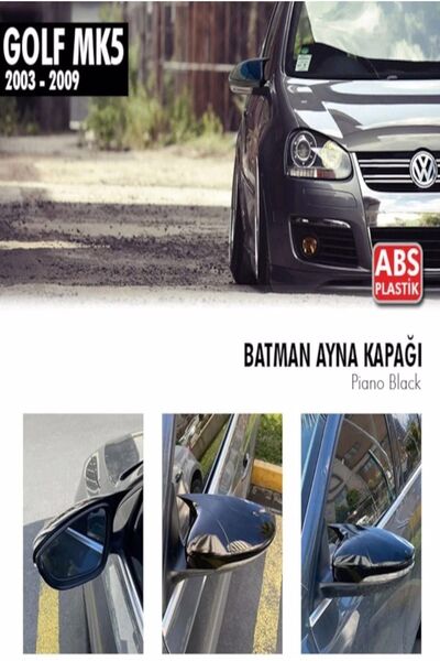 my car Vw Golf 5 Mk 5 Yarasa Ayna Kapağı Batman Piano Black