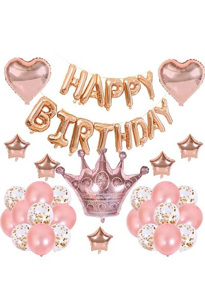 DÜVENCİ TİCARET King Crown Birthday Balloon Set