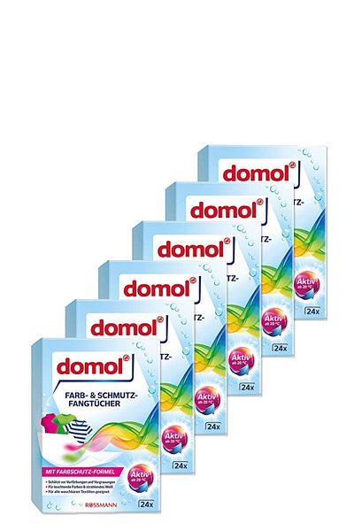 DOMOL Color Separating Wipes Pack of 24 (6 Pieces)