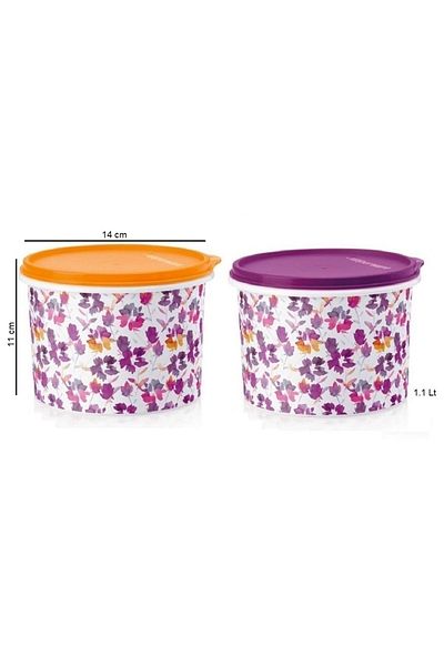 Tupperware Cylinder Storage Container 1.1 lt Refrigerator Storage Trc Purple Hsgl