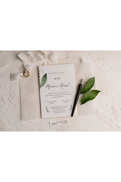 Erdem Düğün ,nikah,nişan Davetiyesi 9206 (100 Adet)