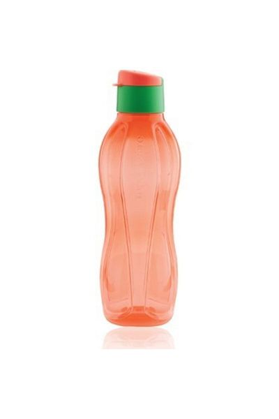 Tupperware Orange Green Eco Bottle Drinker - 750 Ml
