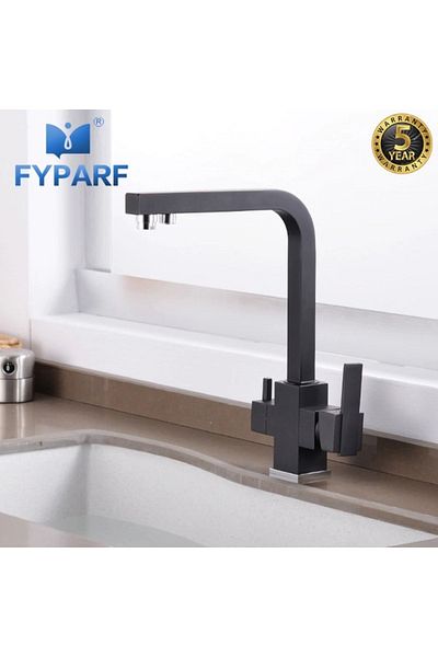 OEM Kitchen Sink Faucet with Dual Flow Water Purification Outlet New Design Black Imported