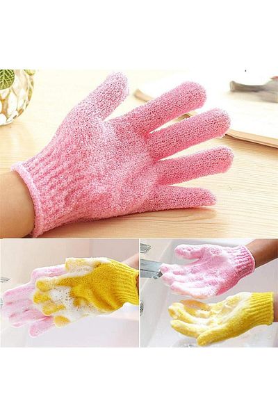 SAVORYHOME Exfoliating Bath Body Massage Gloves Bath Shower Gloves| Gloves Bath Washcloth and Washcloth Massage Gloves