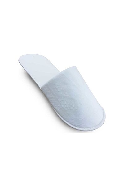şarca White Unisex 500 Model Disposable Slippers - Double Ovarlock