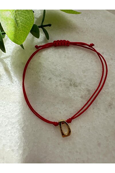 LUCKY ACCESSORIES Red Letter Lucky Bracelet D LETTER
