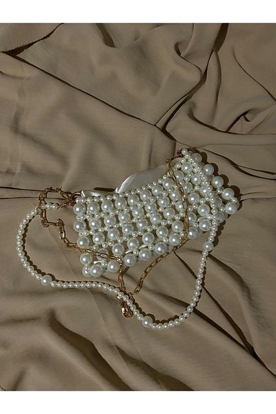 SAMSA Pearl Bag Pearl Bag Pearl Beaded Bag Pearl Bead Bag