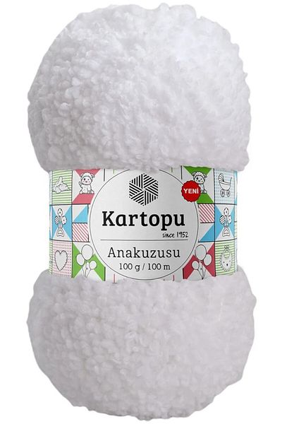 Kartopu Anakuzusu K010 Λευκό Πλεκτό Νήμα