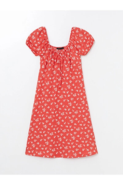 LC Waikiki LCWAIKIKI kismama ruha - U-nyakú, virágos rövid ujjú