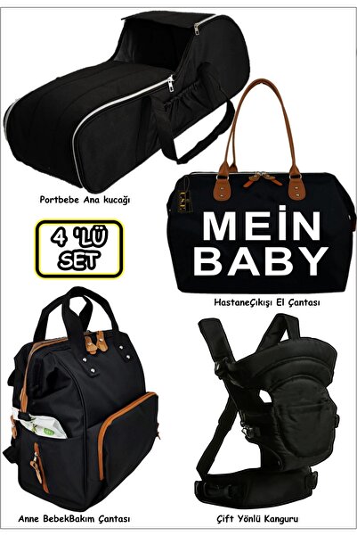 USF Çift Yönlü Bebek Taşıma Kanguru Ana Kucağı Portbebe Bebek Bakım Çantası Hastane Çıkış Çantası 4 Lü