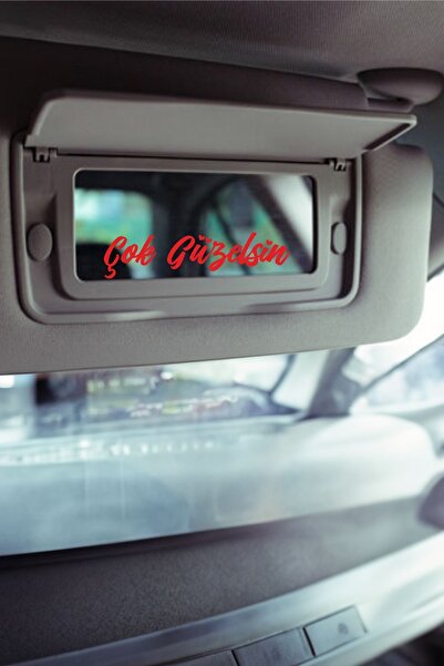 Turuncu Çok Güzelsin Araba Güneşlik Ayna Yazısı -Etiket Sticker 8x2cm