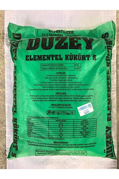 DÜZEY ELEMENTEL KÜKÜRT Kükürt 25 Kg