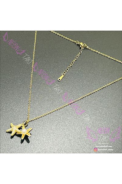 Neon Takı by Atalay Sensitivity Tag and Stainless Steel Necklace