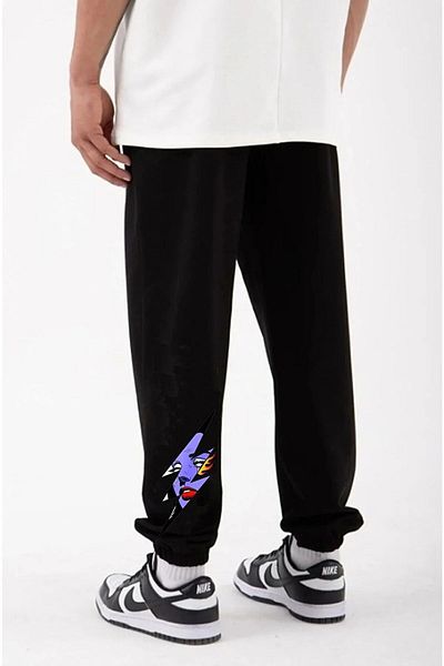 DAXİS Sportwear Company Purple Face Digital Printed Sweatpants Daxis Sportwear Company