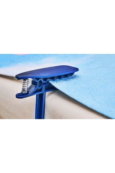 Boldy Set of 2 Towels and Stakes - for Beach and Peg - Piled Stabilizer - Towel Holder