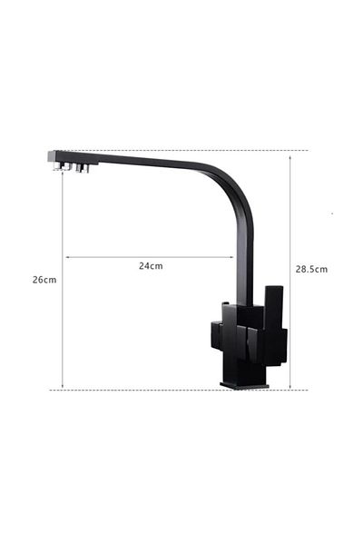 OEM Kitchen Sink Faucet with Dual Flow Water Purification Outlet New Design Black Imported