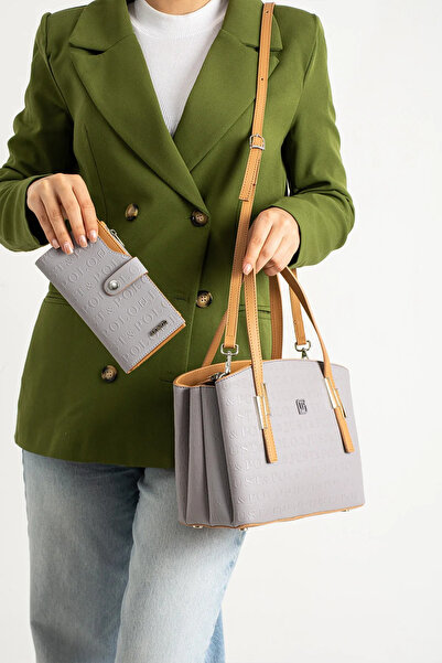 Just Polo طقم حقيبة كتف ومحفظة نسائية -440113mh