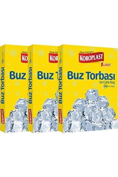 Koroplast Buz Torbası 196 Küp Buz 3 Paket