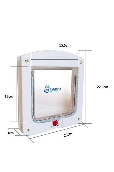 petdoor Pet Door Cat Dog Door 20 X 22 X 3 Cm Transition 15.5cm-15cm