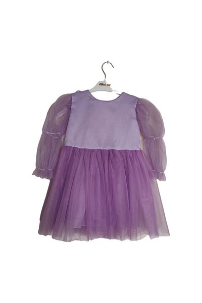 Mininaf Children's Butterfly Wings Tutu Princess Dress Purple