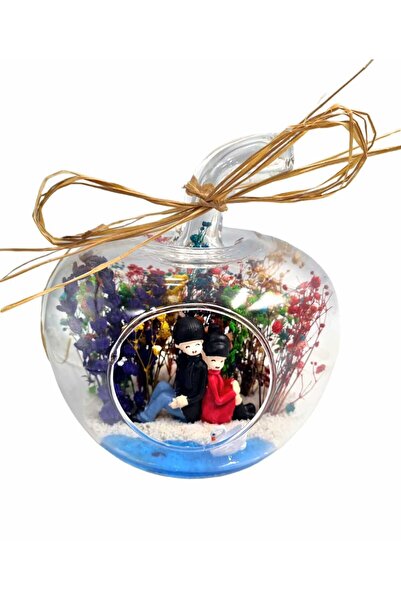 Genel Markalar Sevgililer Günü Özel Hediyelik Teraryum Seninle Sırt Sırta Bir...