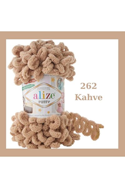 Alize Puffy El Örgü Ipliği Büyük Ilmek (TEKLİ)- 100 Gr. 9 Mt. Parmak Ipi, Battaniye Ipi