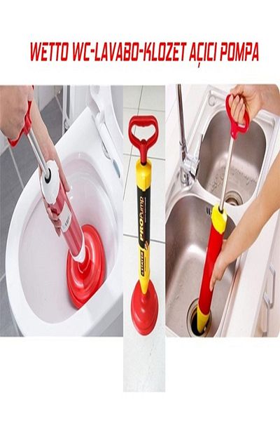 Wetto WC Sink Toilet Opener Pump Quality Sturdy 1 Piece