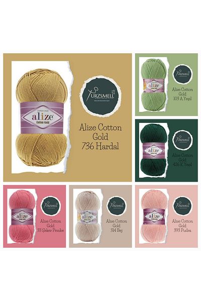 Alize Cotton Gold Hand Knitting Thread 100 Gr330 MtAmigurumi Thread, Punch Thread, Cardigan and Sweater Thread