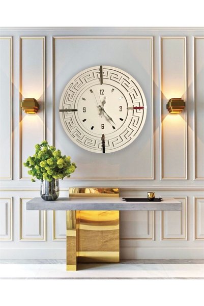 Ste Desing Dekoratif Ahşap Duvar Saati, Duvar Saati, Ahşap Saat, Wall Clock, Wall Decor