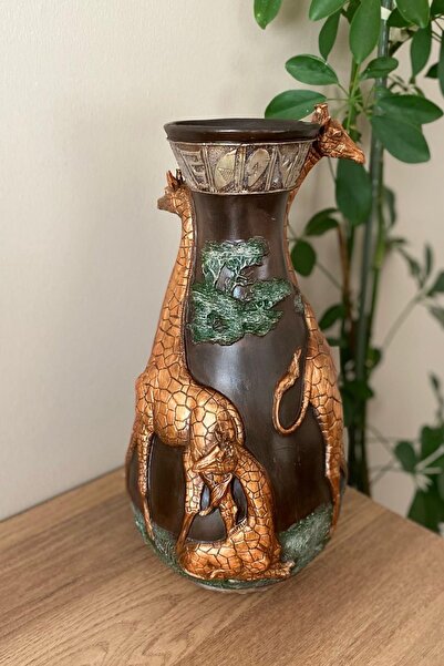 Tasarloxi Safari Zürafa Dekoratif Vazo